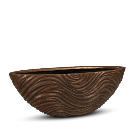 Curved River table vessel, 75 cm x 26.5 cm x 26.5 cm, bronze Curved River table vessel, 75 cm x 26.5 cm x 26.5 cm, bronze