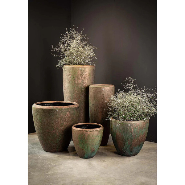  Atlantis planter, Ø 50 cm, height 50 cm, bronze oxidized