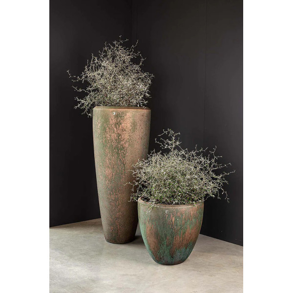  Atlantis planter, Ø 50 cm, height 50 cm, bronze oxidized