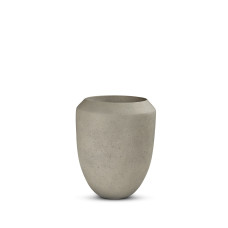 Cigar floor planter, Ø 39 cm, height 45 cm, gray