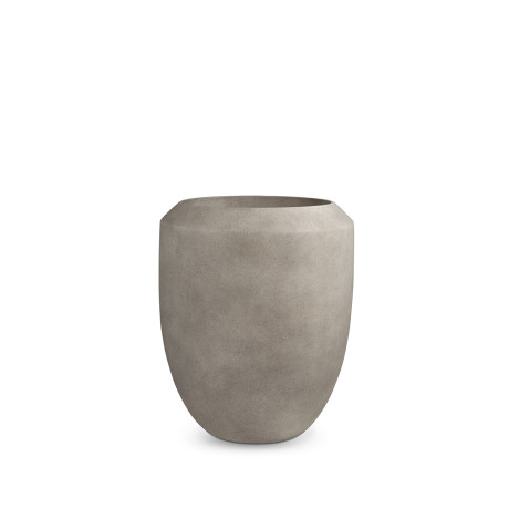 Cigar floor planter, Ø 47 cm, height 55 cm, gray