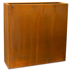 Corten steel room divider, 118 x 38 x 118 cm