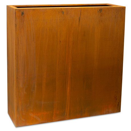 Corten steel room divider, 118 x 38 x 118 cm