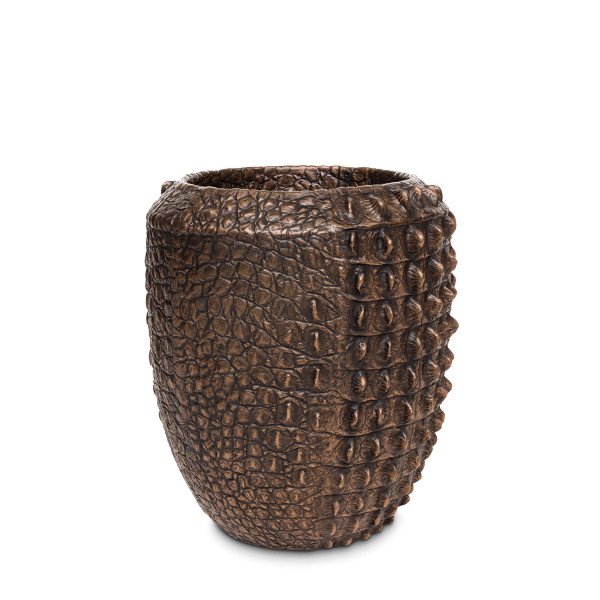Croc floor planter, Ø 47 cm, height 56 cm, bronze