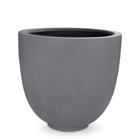 Polystone Ego Giant floor planter, Ø 70 cm, height 60 cm, gray