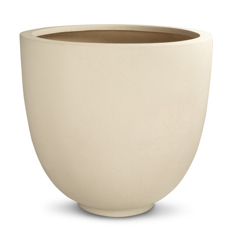 Polystone Ego Giant floor planter, Ø 80 cm, height 70 cm, cream