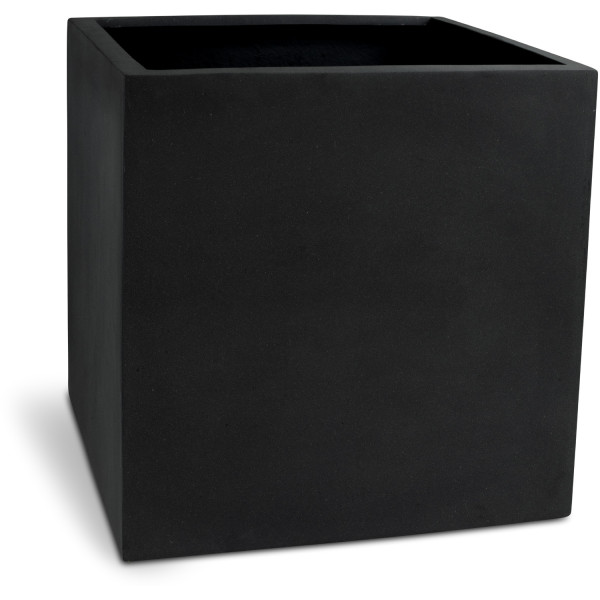 Polystone plant cube, 60 x 60 x 60 cm, anthracite