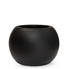 Polystone planter Globe, Ø 60 cm, height 43 cm, anthracite