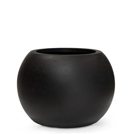 Polystone planter Globe, Ø 60 cm, height 43 cm, anthracite