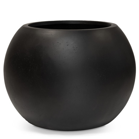 Polystone planter Globe, Ø 80 cm, height 57 cm, anthracite