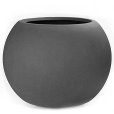 Polystone planter Globe, Ø 80 cm, height 57 cm, gray