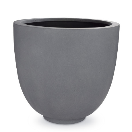 Polystone Ego Giant floor planter, Ø 80 cm, height 70 cm, gray