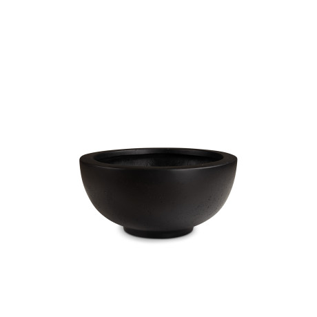 Polystone Ego Plus planter, Ø 40 cm, height 18 cm, anthracite