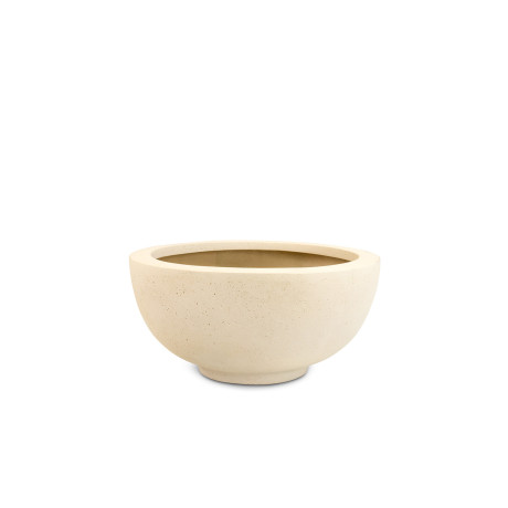 Polystone Ego Plus planter, Ø 40 cm, height 18 cm, crème