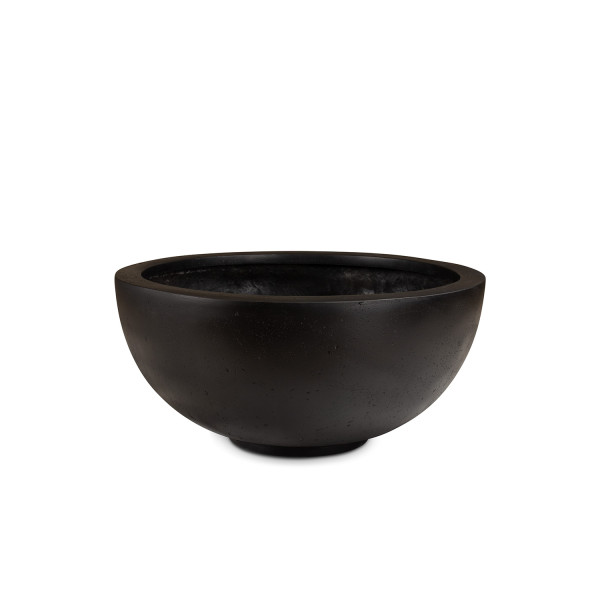Polystone Ego Plus planter, Ø 50 cm, height 22 cm, anthracite