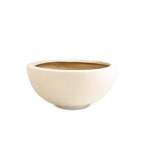 Polystone Ego Plus planter, Ø 50 cm, height 22 cm, crème