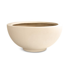 Polystone Ego Plus planter, Ø 70 cm, height 32 cm, crème