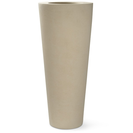 Polystone floor vase Conical, Ø 48 cm, height 110 cm, cream