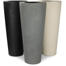 Polystone floor vase Conical, Ø 48 cm, height 110 cm, gray