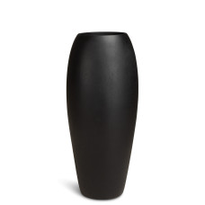 Polystone floor vase Essence, Ø 39 cm, height 90 cm, anthracite