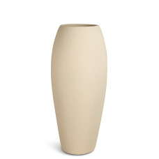 Polystone floor vase Essence, Ø 39 cm, height 90 cm, cream