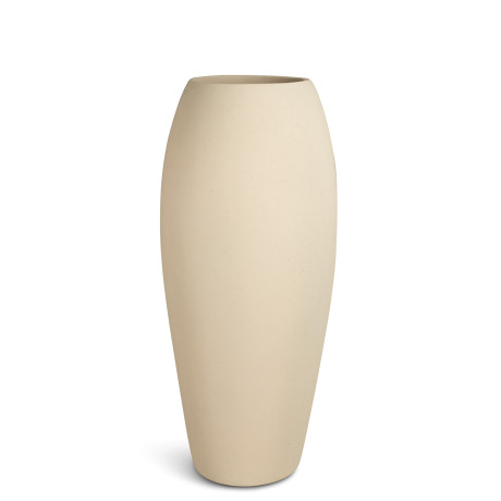 Polystone floor vase Essence, Ø 39 cm, height 90 cm, cream