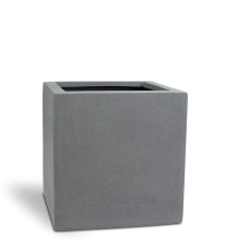 Polystone plant cube, 30 x 30 x 30 cm, gray