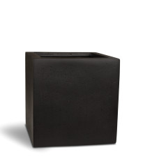 Polystone plant cube, 30 x30 x 30 cm, anthracite