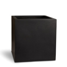 Polystone plant cube, 40 x 40 x 40 cm, anthracite