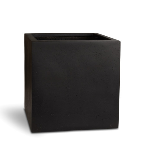 Polystone plant cube, 40 x 40 x 40 cm, anthracite