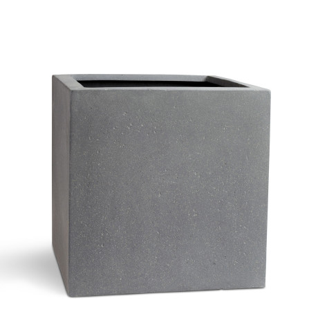 Polystone plant cube, 40 x 40 x 40 cm, gray