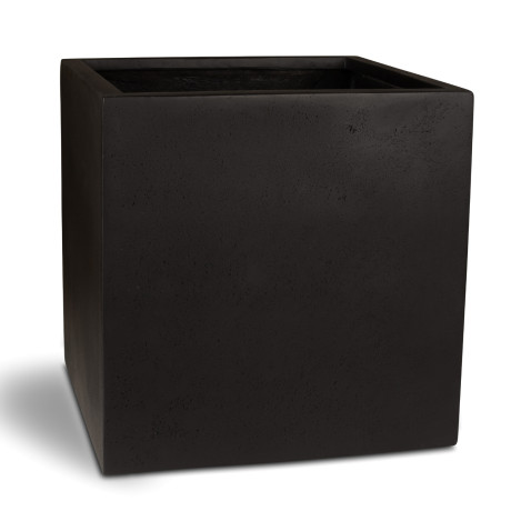 Polystone plant cube, 50 x 50 x 50 cm, anthracite