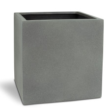 Polystone plant cube, 50 x 50 x 50 cm, gray