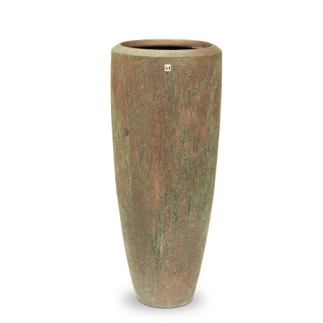 Atlantis floor vase, Ø 37 cm, height 90 cm, oxidized bronze