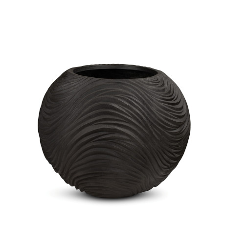 Curved River planter Globe, Ø 70 cm, height 56 cm, black iron Curved River planter Globe, Ø 70 cm, height 56 cm, black iron