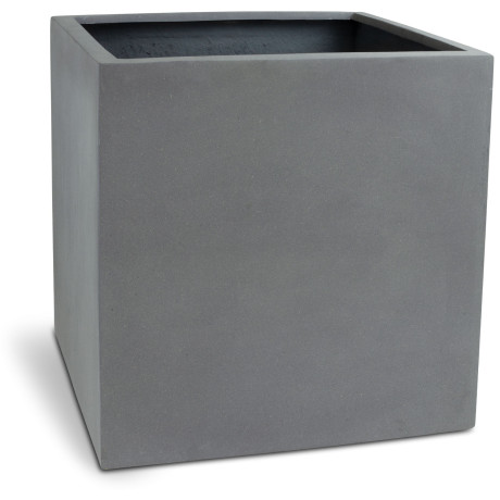 Polystone plant cube, 60 x 60 x 60 cm, gray