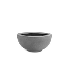 Polystone Ego Plus planter, Ø 40 cm, height 18 cm, gray