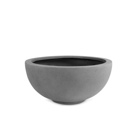 Polystone Ego Plus planter, Ø 50 cm, height 22 cm, gray