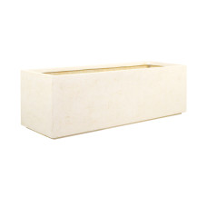 Polystone planter box, 100 x 35 x 30 cm, cream