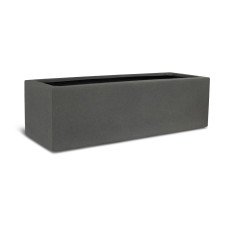 Polystone planter box, 100 x 35 x 30 cm, gray