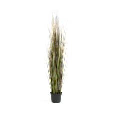 Bulbous grass artificial plant, densely grown, 153 cm, red/green