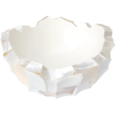 Shell bowl, Ø 40 cm, height 24 cm, pearl white