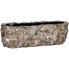 Shell table vessel, 60x15/18 cm, mother of pearl brown