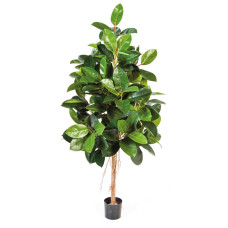 Ficus Elastica green - rubber tree artificial plant, 180 cm