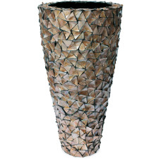 Shell floor vase, Ø 74 cm, height 140 cm, mother-of-pearl brown