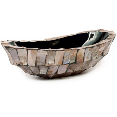 Shell bowl, 46 x 20 x 13 cm, mother-of-pearl brown