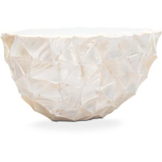 Shell planter oval, 60 x 26 x 30 cm, pearl white