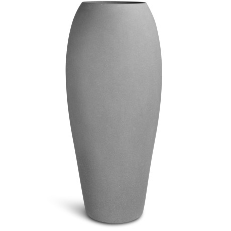 Polystone floor vase Essence, Ø 52 cm, height 120 cm, gray