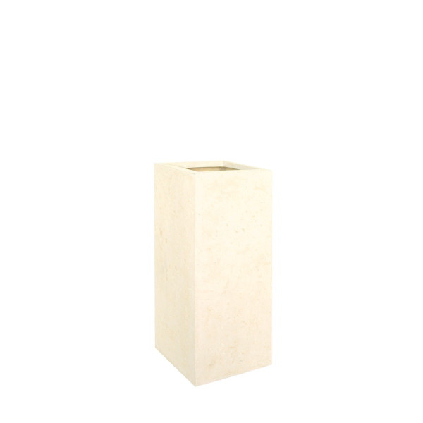 Polystone planting column, 35 x 35 x 70 cm, cream