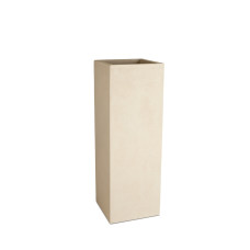 Polystone planting column, 35 x 35 x 100 cm, cream